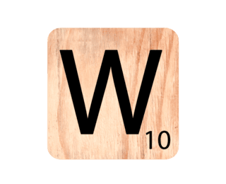 Wooden letter 'W'