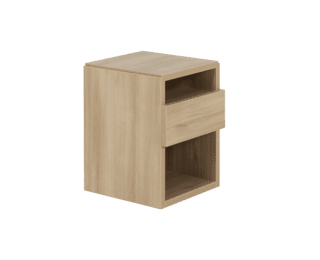 Mervent  bedside with 1 drawer and 2 compartments