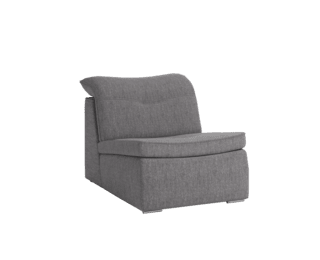 Domino small 1-seater element fixed backrest