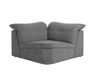 Domino corner element removable headrest