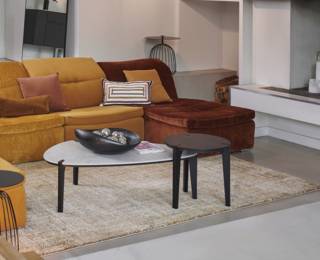 Peaky saffron rug