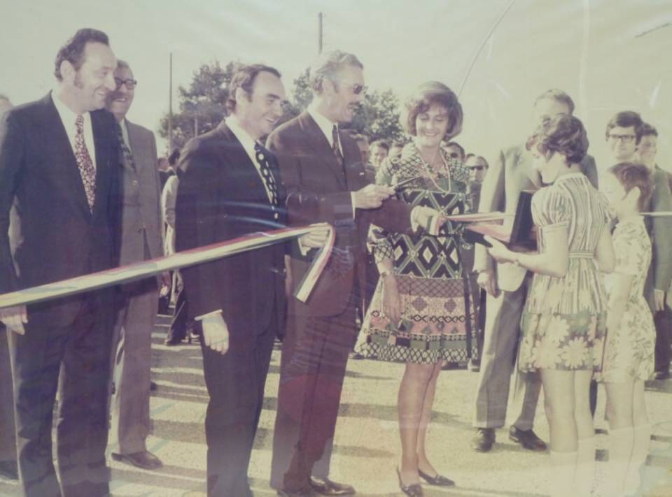 Патрис Готье на торжественном открытии объекта в Шантонне — 1972 год