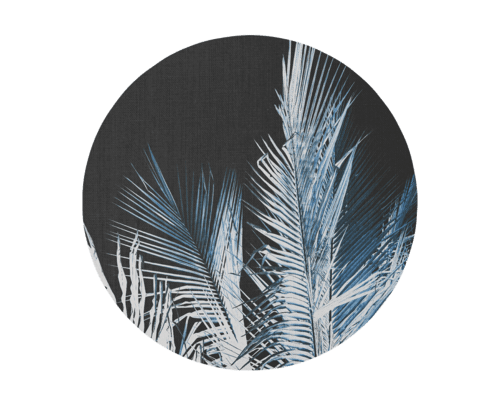 Round negative palm tree picture - L