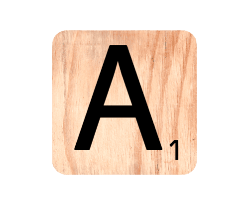 Wooden letter 'A'