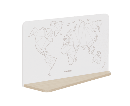 Mistral world map wall shelf